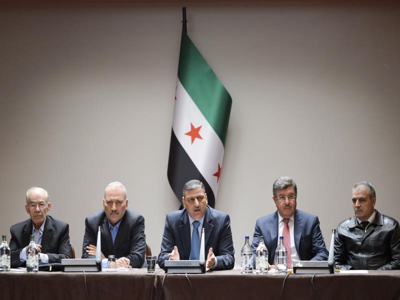  وفد من المعارضة السورية في صورة أرشيفية