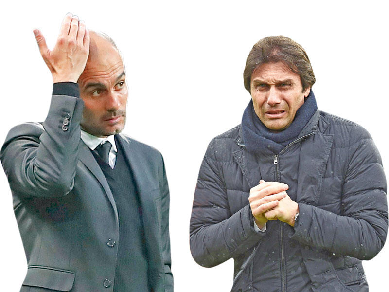  المدرب الإيطالي أنطونيو كونتي - المدرب الاسباني جوسيب غوارديولاn 