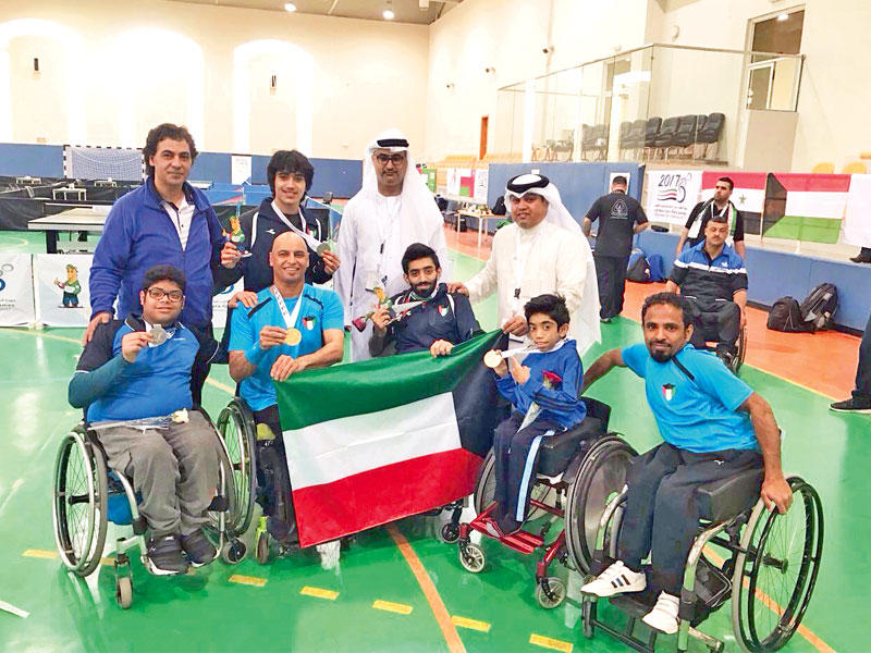لاعبو منتخبنا الوطني للمعاقين المشاركون في بطولة غرب آسيا البارالمبية