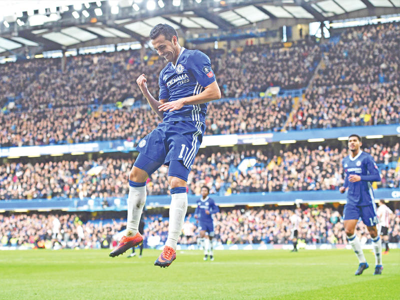 بدرو نجم تشلسي خلال مباراة سابقة هذا الموسم