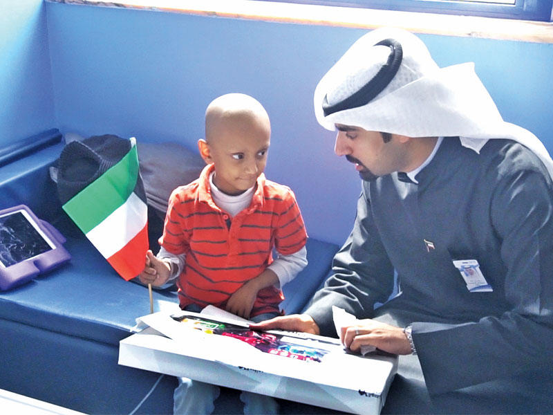 جانب من زيارة «الوطني» للمستشفى