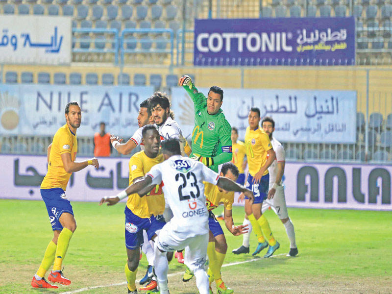 جانب من مباراة الزمالك والنصر للتعدين