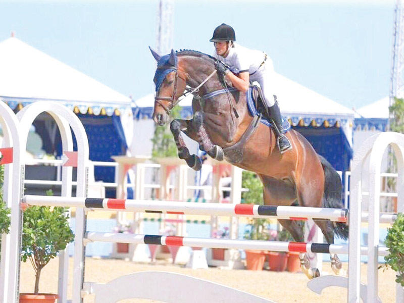 الخرافي خلال مشاركته في بطولة سيف أمير قطر الدولية