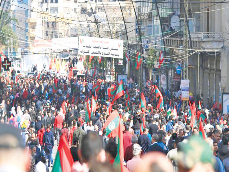 مسيرة للتنظيم الشعبي الناصري في صيدا أمس «وفاء للشهيد معروف سعد» (صيدا أونلاين)