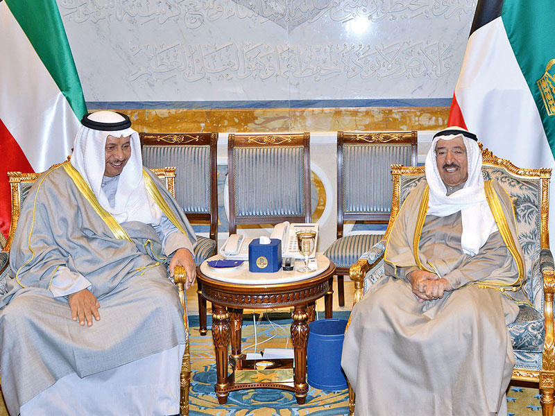 صاحب السمو مستقبلاً جابر المبارك أمس