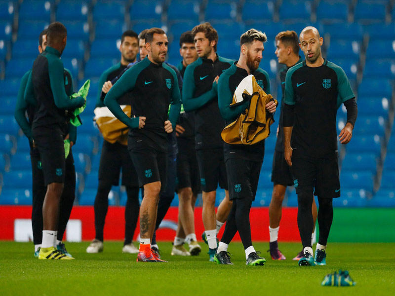 جانب من تدريب سابق لبرشلونة