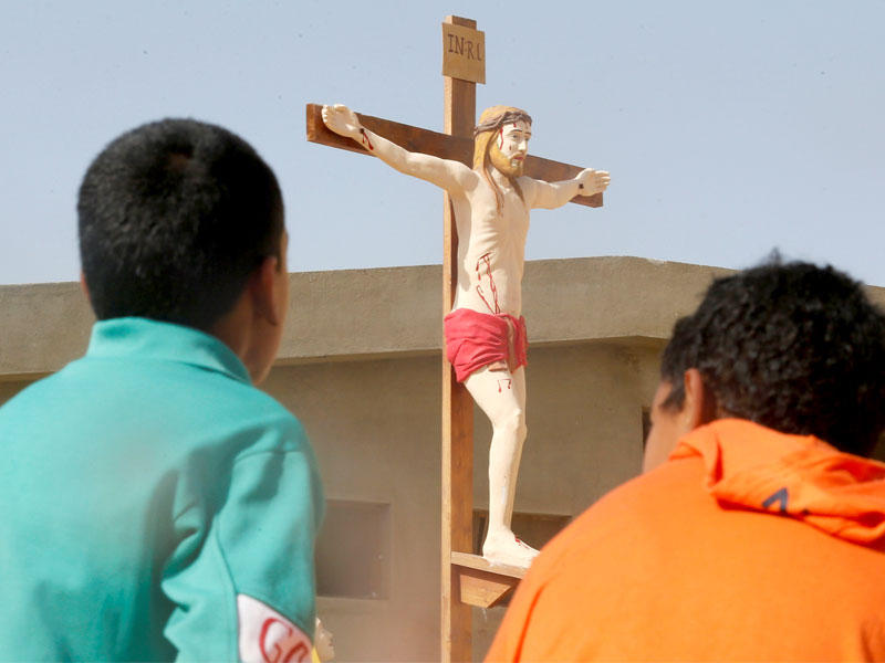 الأطفال المسيحيين الذين غادروا من مدينة العريش بمحافظة شمال سيناء