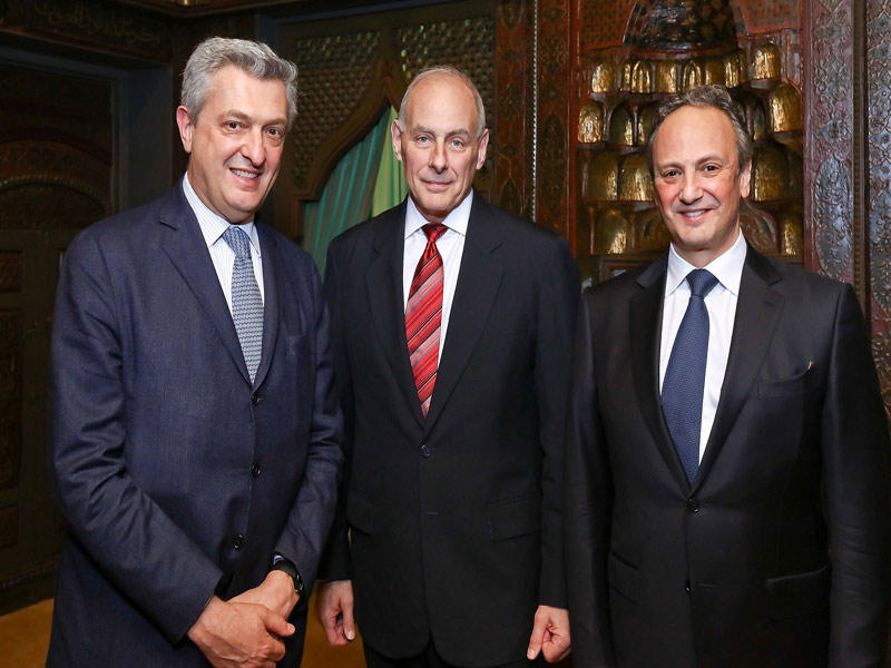 السفير سالم الصباح مع وزير الأمن القومي الأميركي وغراندي