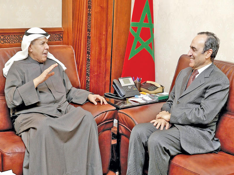 السفير اليحيا خلال لقائه رئيس مجلس النواب المغربي