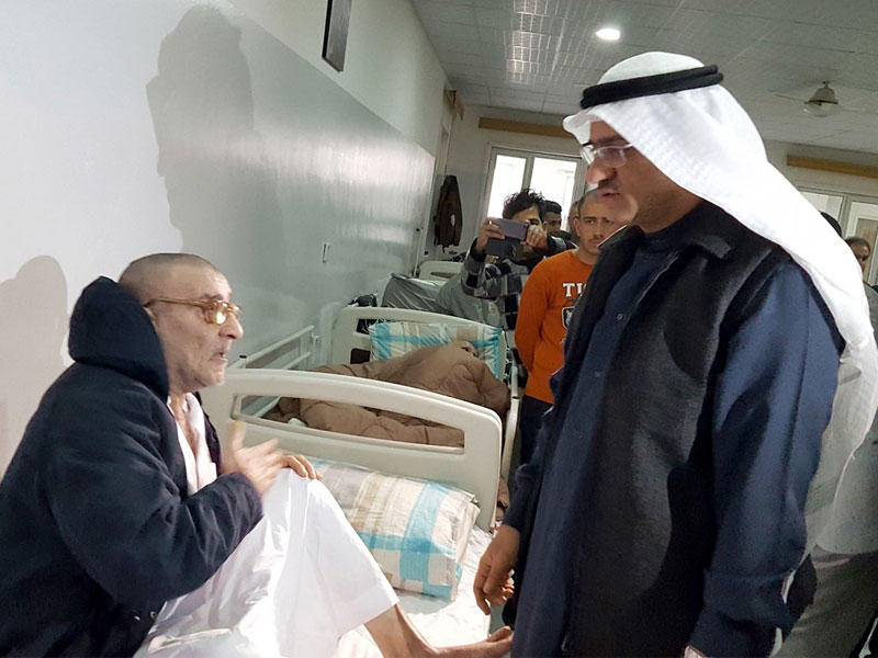 الكندري خلال افتتاح دار لرعاية المسنين في أربيل.