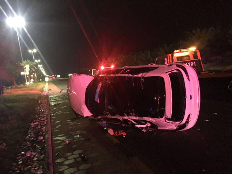 المركبة بعد الحادث