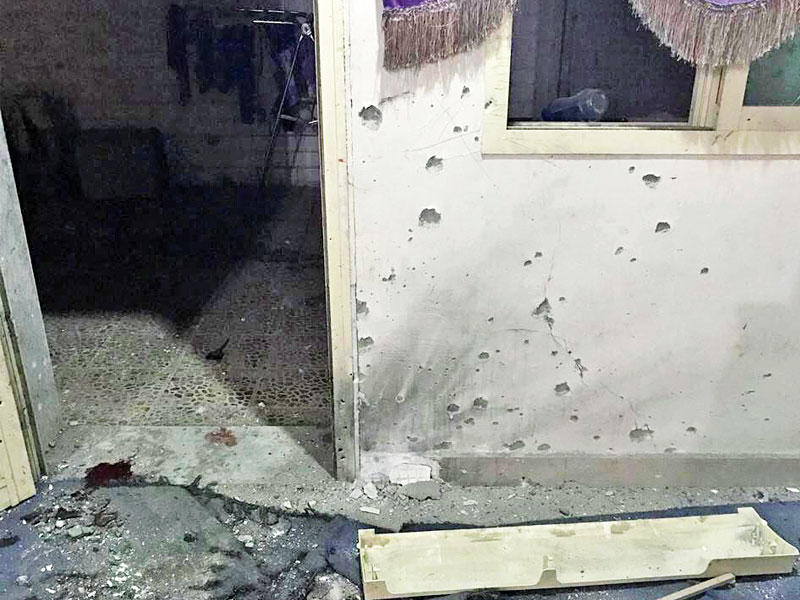 اثار الانفجار في المنزل