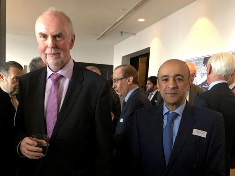 سفير دولة الكويت لدى مملكة بلجيكا جاسم البديوي خلال اجتماع غرفة التجارة العربية - البلجيكية - لوكسمبورغ المشتركة