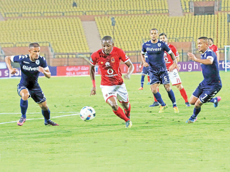 جانب من مباراة الأهلي وبيدفيست