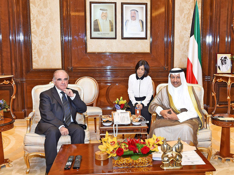 المبارك مستقبلاً وزير خارجية مالطا أمس