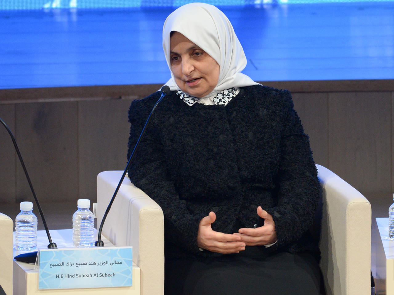 وزيرة الشؤون الاجتماعية والعمل ووزيرة الدولة للشؤون الاقتصادية هند الصبيح