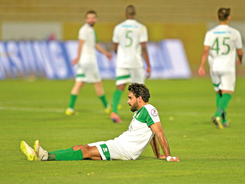 نتيجة المباراة زادت حزن الموسوي الذي آثر اللعب رغم ظروفه