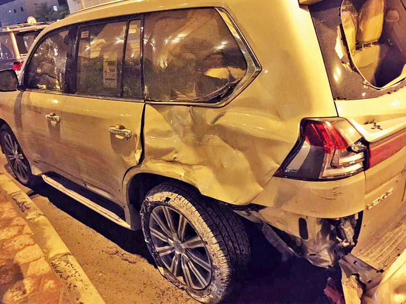 مركبة المتهم بعد ضبطها