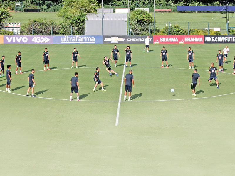 جانب من تدريبات المنتخب البرازيلي