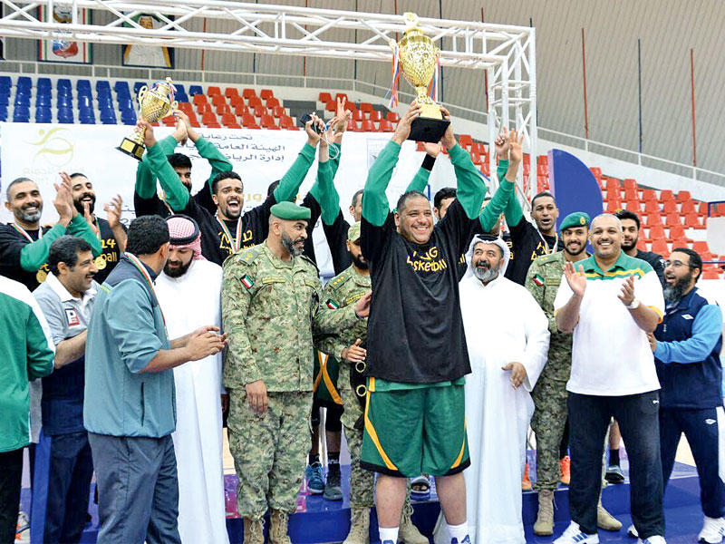  فريق الحرس الوطني لقب بطولة دوري الوزارات لكرة السلة