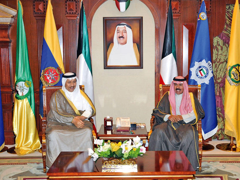 ولي العهد مستقبلا المبارك أمس