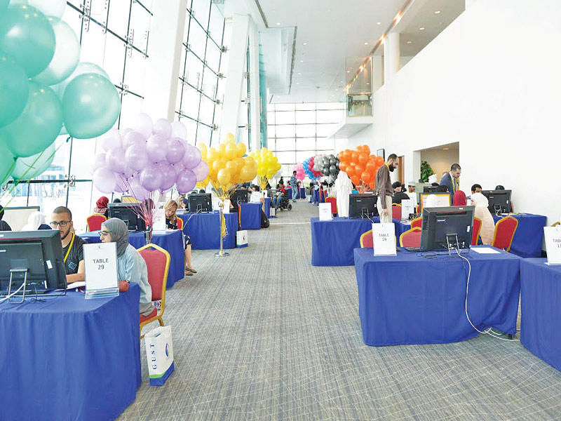 جانب من قاعة المسابقة