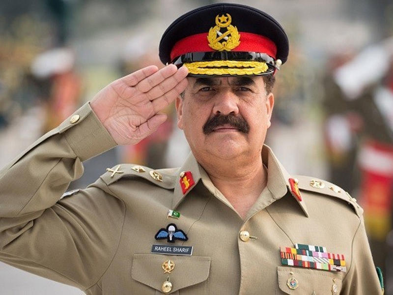 الرئيس السابق للأركان العامة للجيش الباكستاني الجنرال رحيل شريف