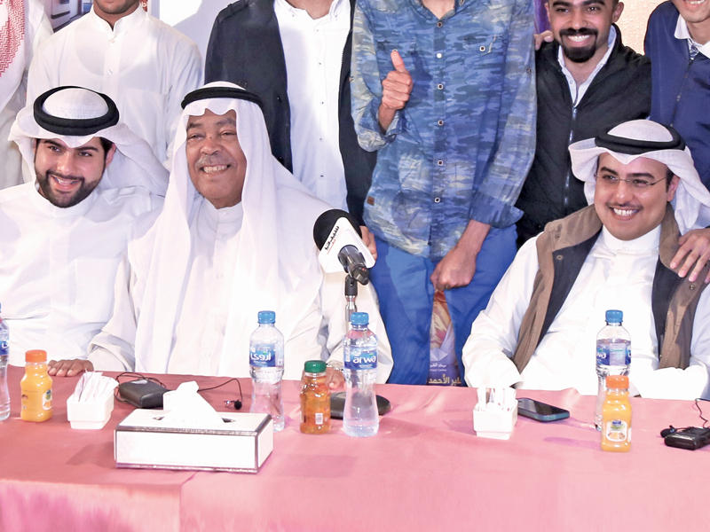 الفرج والسعيد أثناء المؤتمر الصحافي 