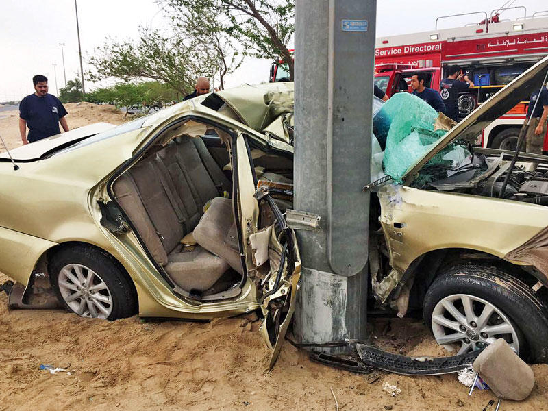 المركبة بعد الحادث