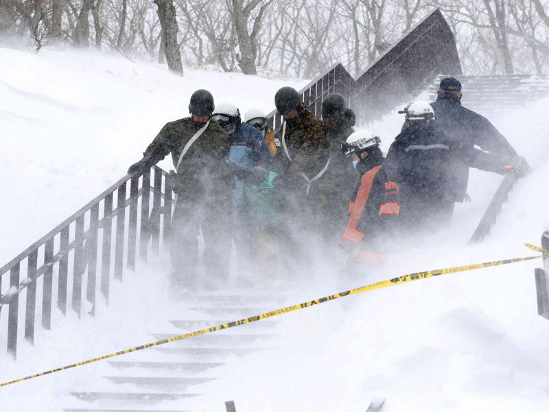  انهيار ثلجي في جبال  اليابان