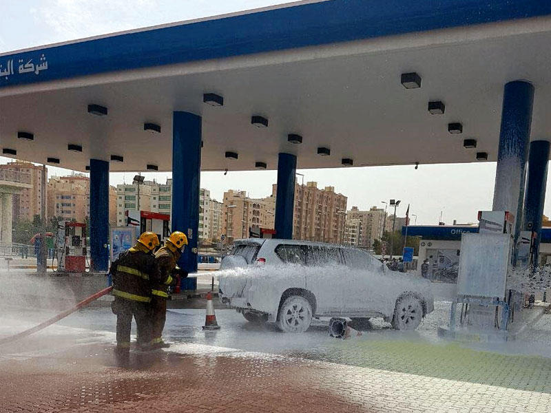 جانب من تمرين «الإطفاء» 