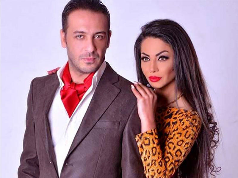 دوللي شاهين مع زوجها المخرج باخوس علوان