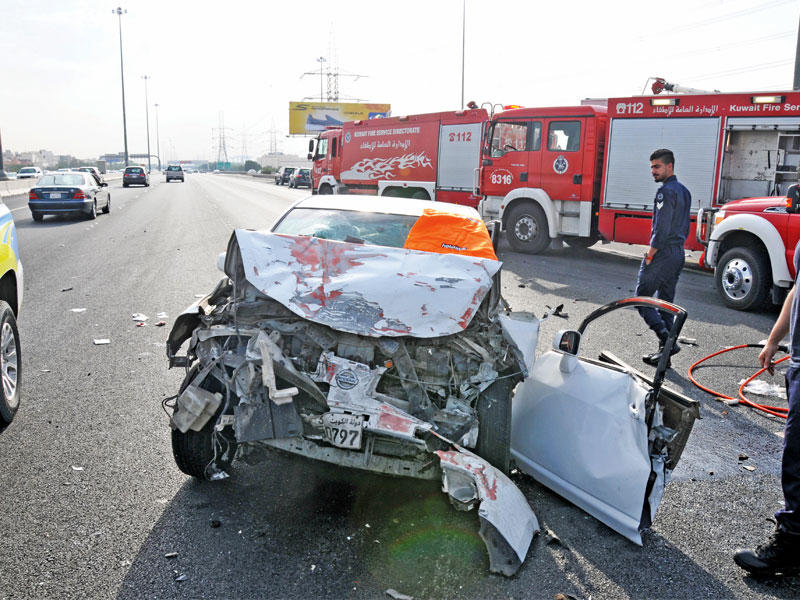 السيارة المصابة