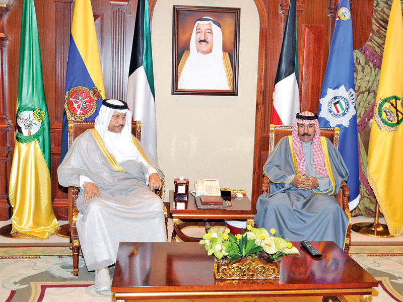 نائب الأمير مستقبلاً المبارك أمسn