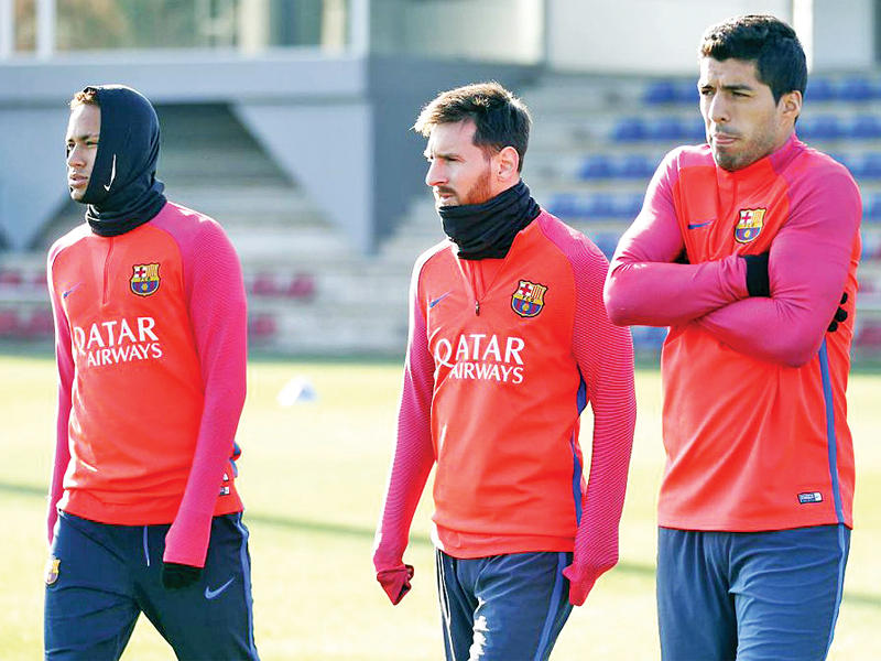 جانب من تدريب سابق لبرشلونة 