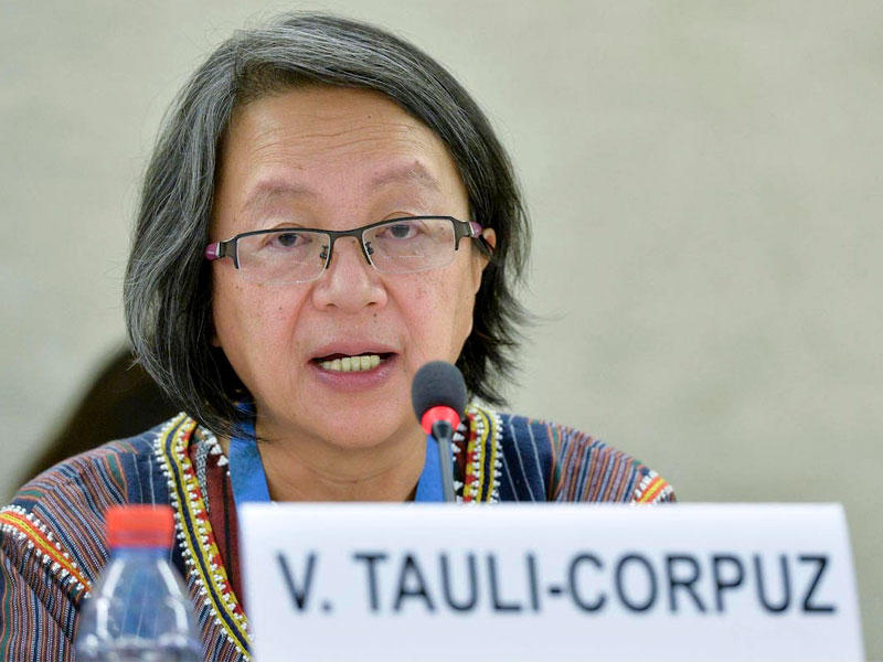 فيكتوريا تولي كوربوز المقررة الأممية الخاصة لحقوق السكان الأصليين في كانبرا