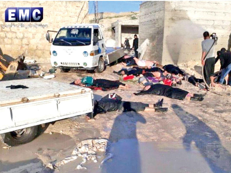 مصابون في الهجوم على خان شيخون 