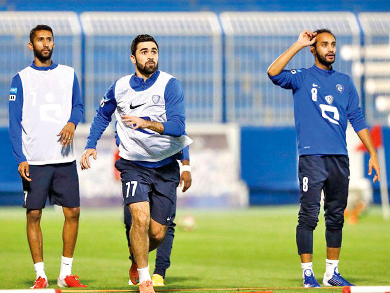 جانب من التدريبات الأخيرة للهلال