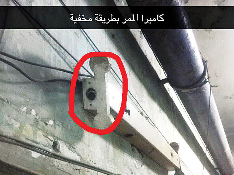 الكاميرات مزروعة في أماكن سرية