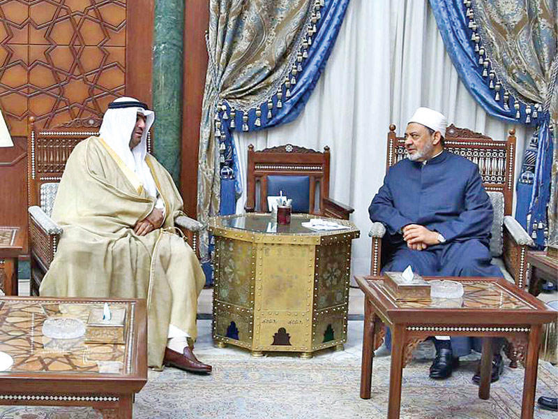 الروضان خلال لقائه شيخ الأزهر