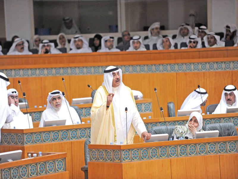 صباح الخالد متحدثاً في الجلسة