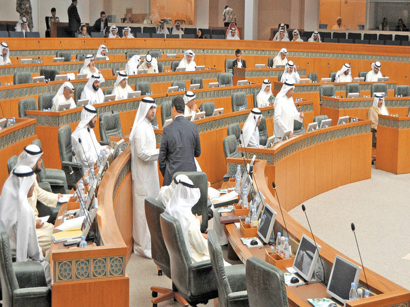 جانب من جلسة مجلس الأمة أمس	(تصوير عبدالله الخلف)