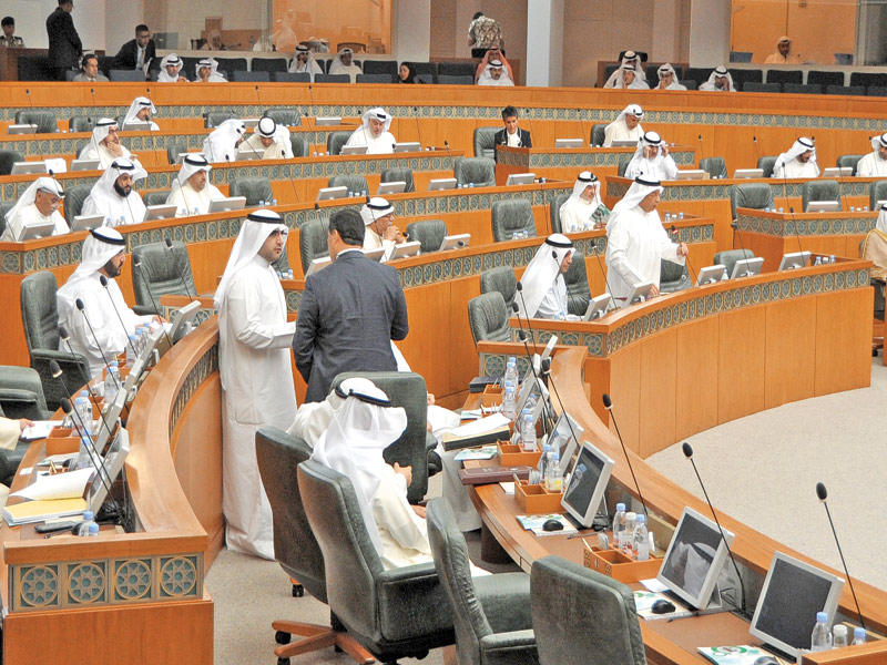 جانب من جلسة مجلس الأمة أمسt(تصوير عبدالله الخلف)