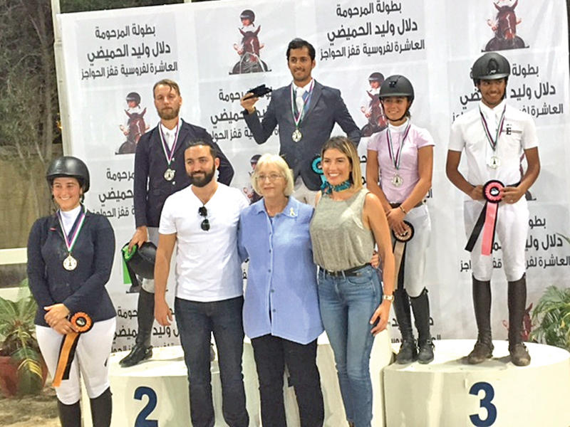 الخرافي على منصة التتويج