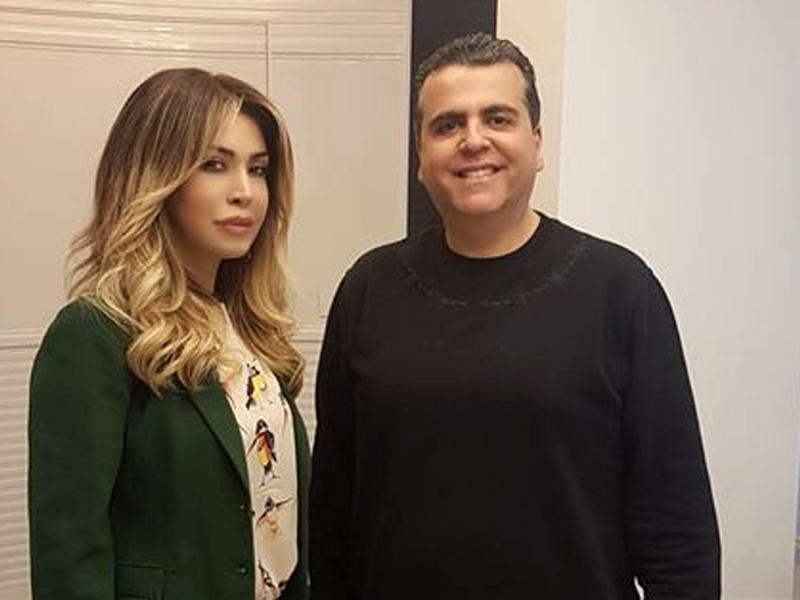 المنتج جمال سنان مع النجمة الذهبية نوال الزغبي