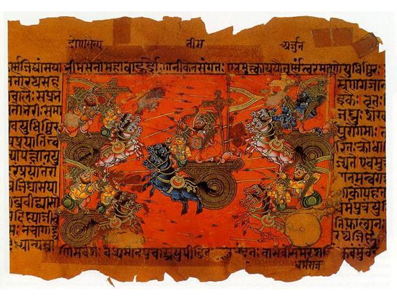 صورة تأريخية لملحمة مهابهاراتا الهندوسية