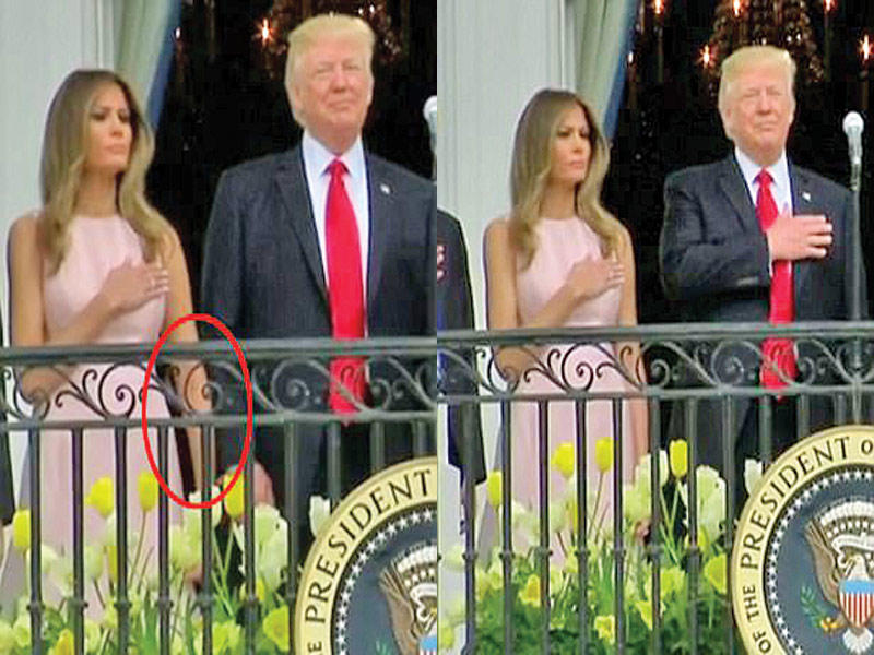 صور مأخوذة من شريط فيديو لميلانيا وترامب