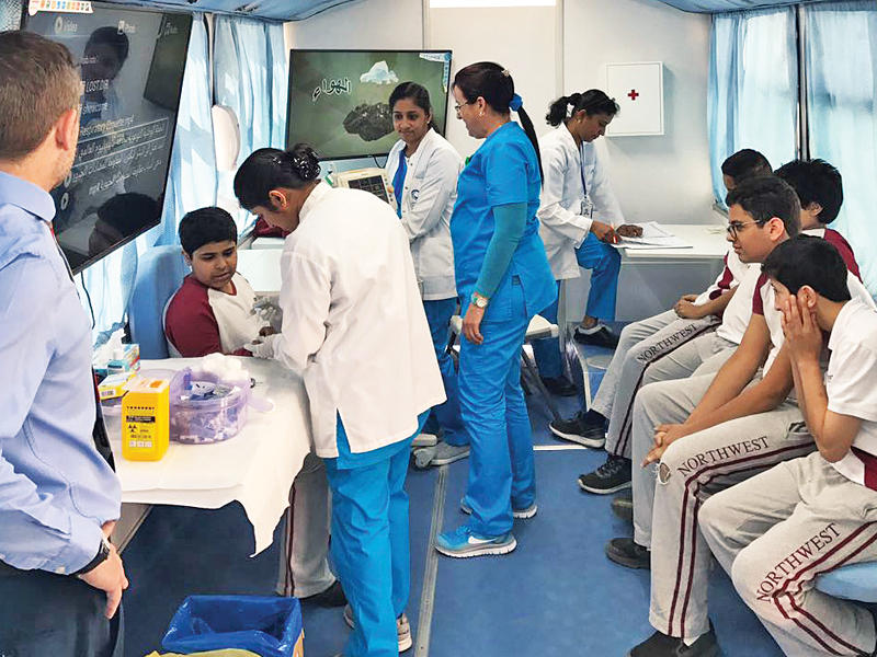 جانب من الفحوصات 