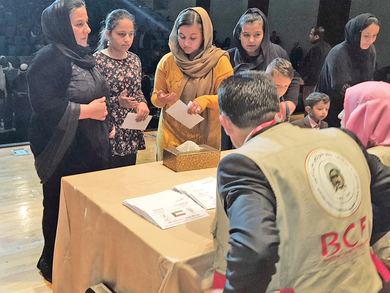 جانب من مساعدات الكويت للأيتام في كردستانn