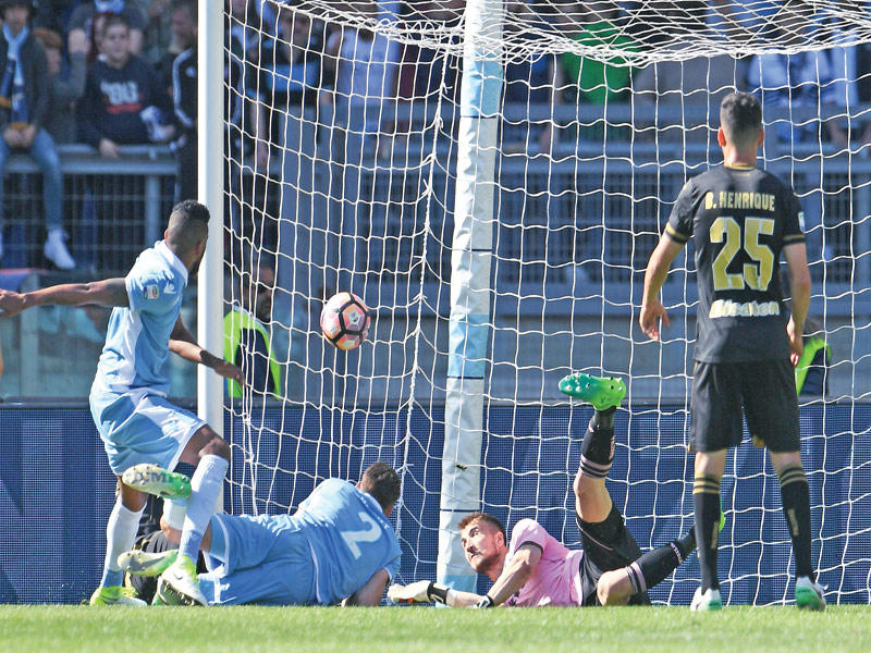 جانب من مباراة لاتسيو وباليرمو